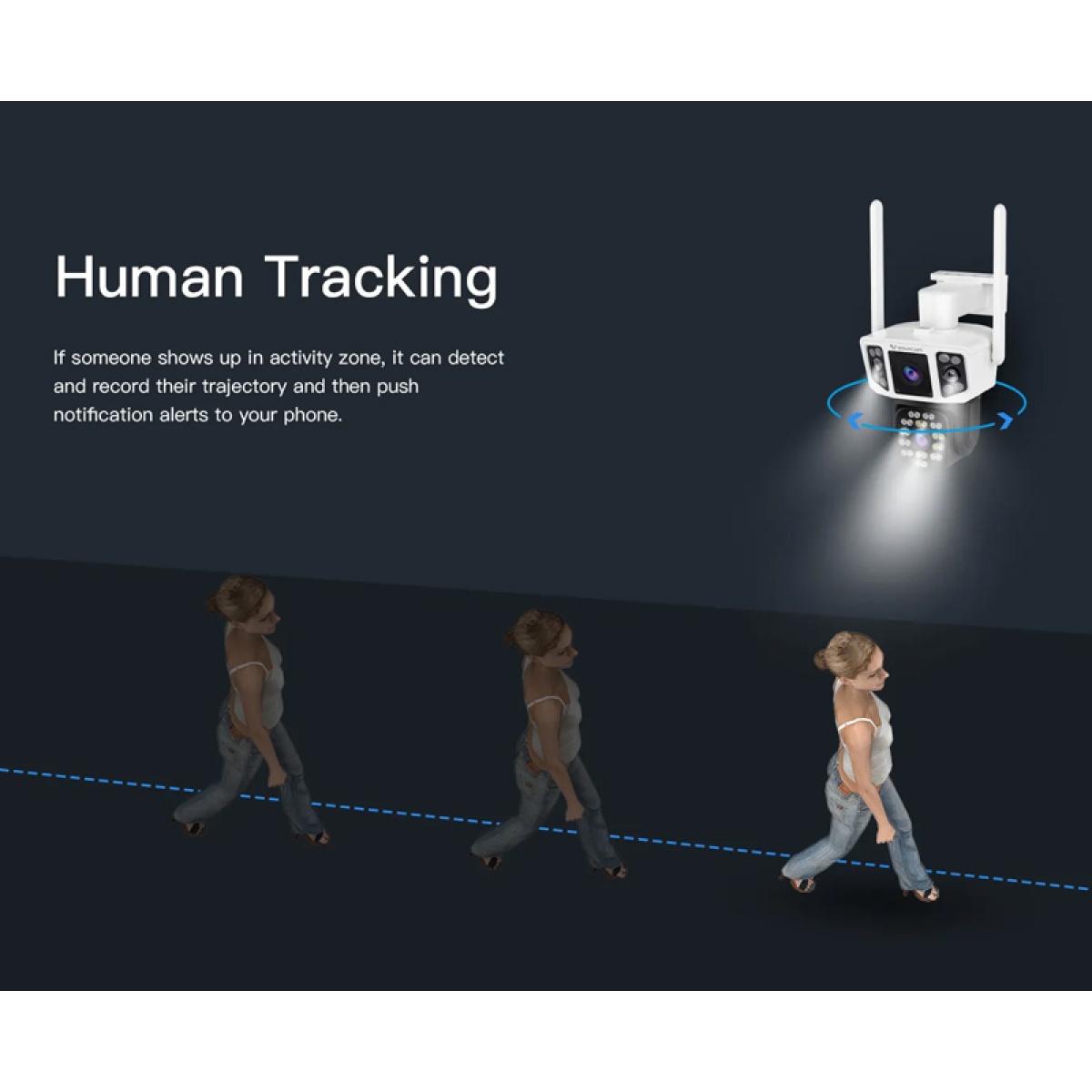 VSTARCAM smart κάμερα CS667DR, dual lens, 3MP, WiFi, SD, PTZ, IP66 - Image 9