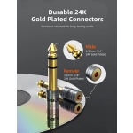 CABLETIME αντάπτορας ήχου 6.3mm σε 3.5mm CT-6M3F-AG, gold plated, γκρι - Image 6