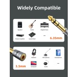 CABLETIME αντάπτορας ήχου 6.3mm σε 3.5mm CT-6M3F-AG, gold plated, γκρι - Image 8