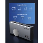 CABLETIME HDMI switch CT-HS4K-AG, 2 σε 1, 4K/60Hz, bi-directional, γκρι - Image 6