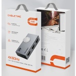 CABLETIME HDMI switch CT-HS4K-AG, 2 σε 1, 4K/60Hz, bi-directional, γκρι - Image 8