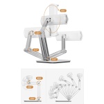 CABLETIME μεταλλική βάση tablet CT-PS03-AS, 4-13", ρυθμιζόμενη, λευκή - Image 3