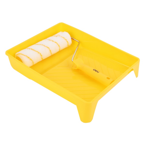 DELI σετ βαφής DL509703, ρολό/λαβή/σκάφη, ακρυλικό, 12mm, 230mm, 3τμχ