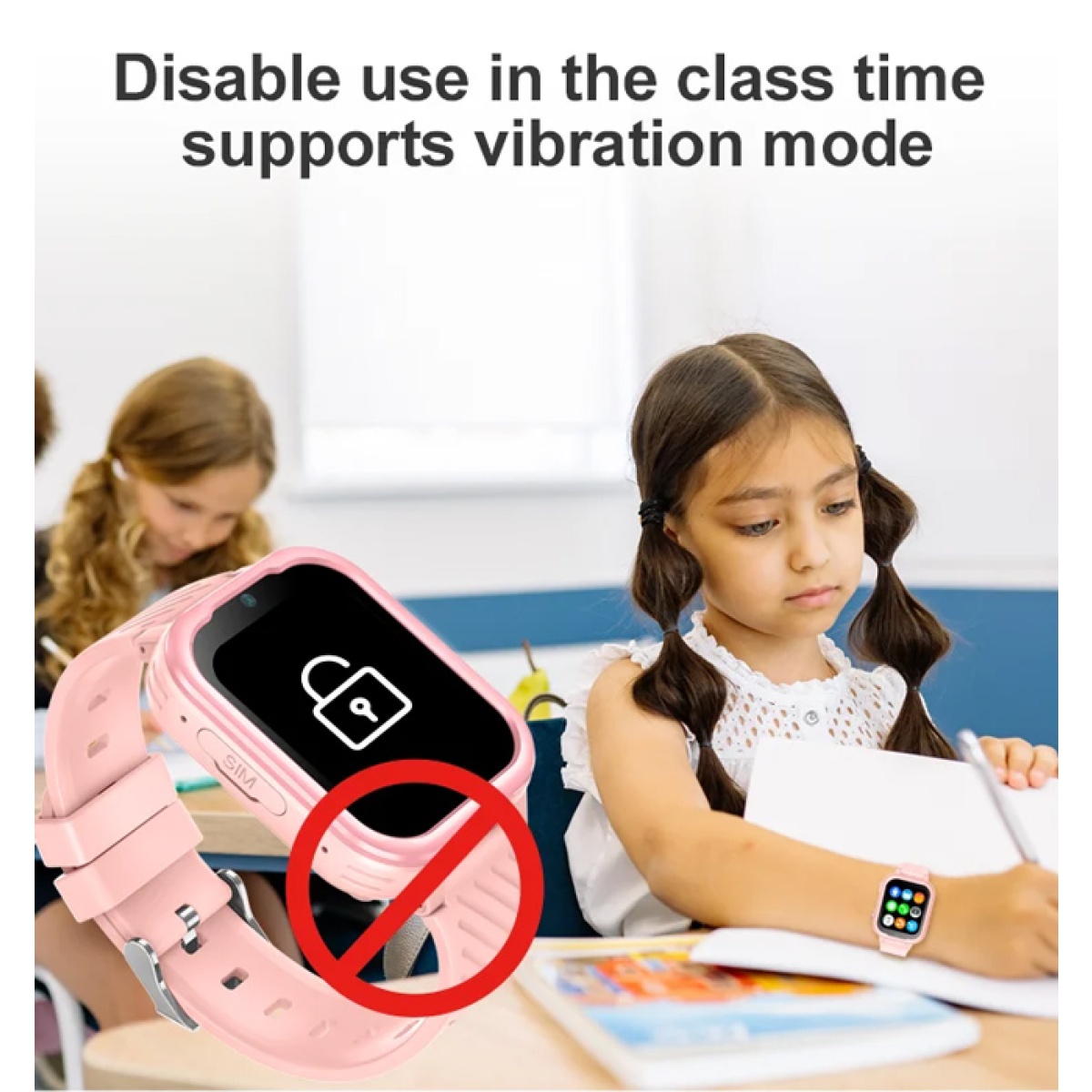 INTIME GPS smartwatch για παιδιά IT-061, 1.85", κάμερα, 4G, IPX7, μαύρο - Image 5