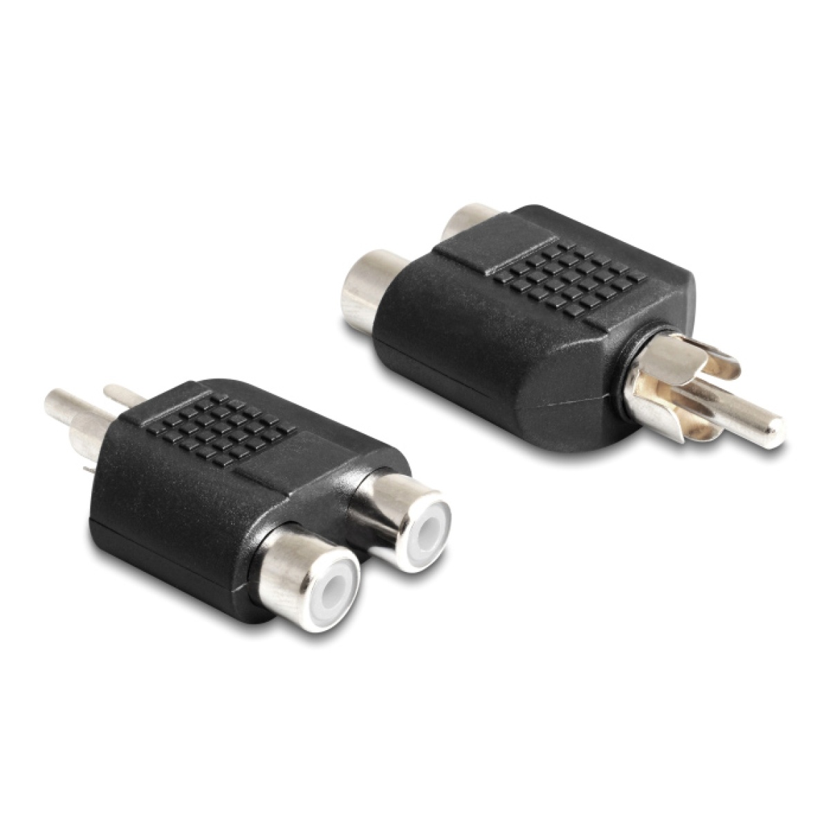 84499 DELOCK αντάπτορας από 2x RCA θηλυκό σε 1x RCA αρσενικό 84499, μαύρος - Image 1