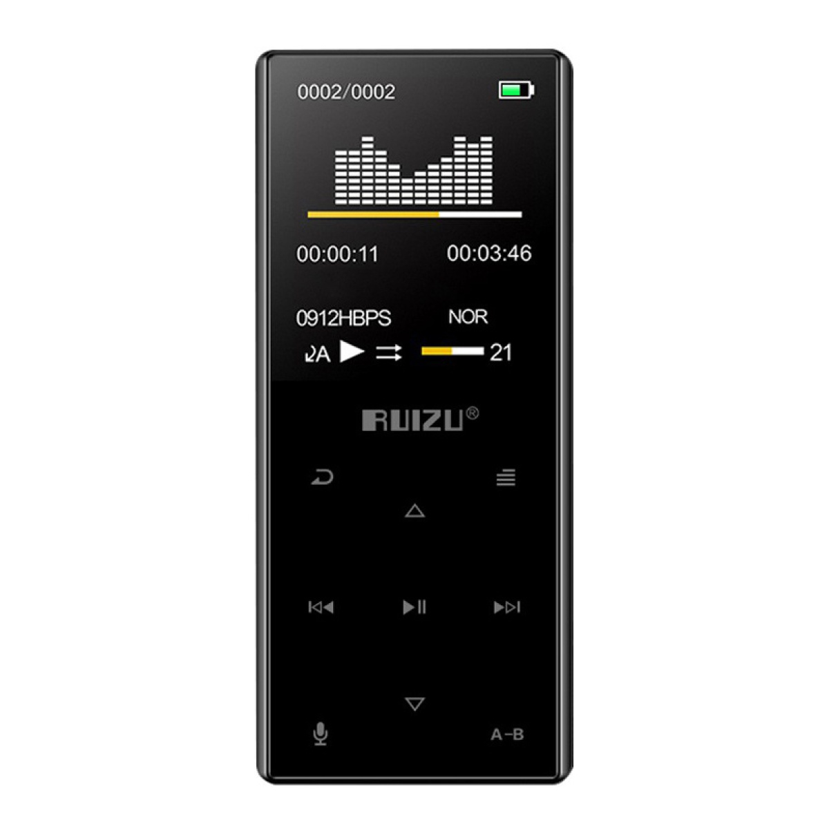 D29-16GB RUIZU MP3 player D29 με ηχείο, 1.8", 16GB, BT, ελληνικό μενού, μαύρο - Image 1