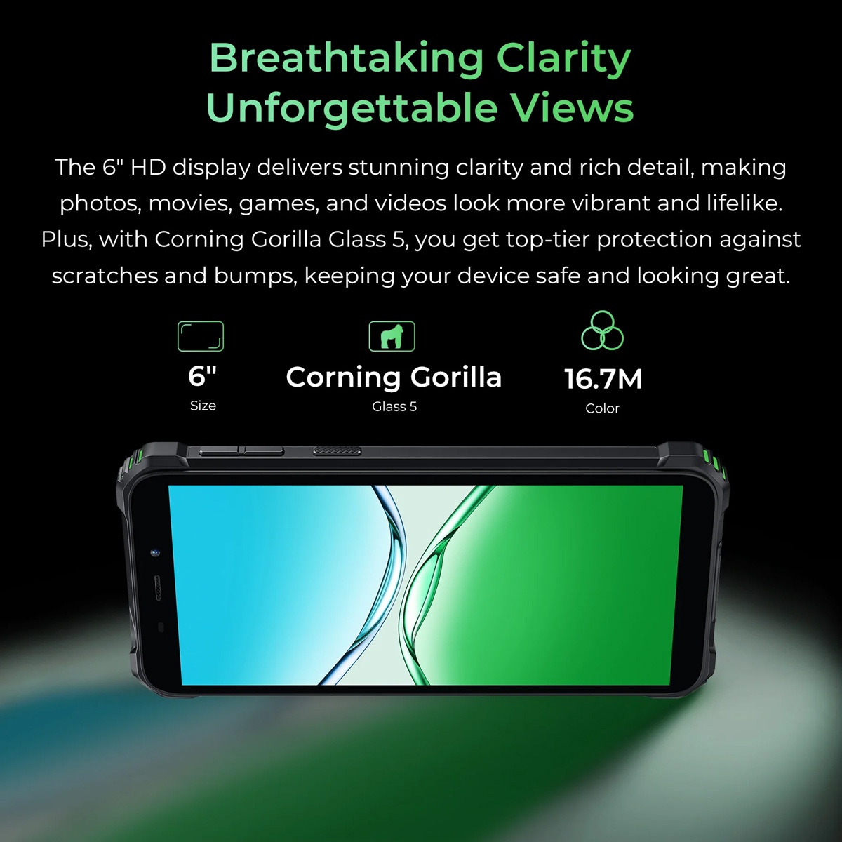 OUKITEL smartphone G5, 6", 4/128GB, 6300mAh, IP68/IP69K, μαύρο - Image 8