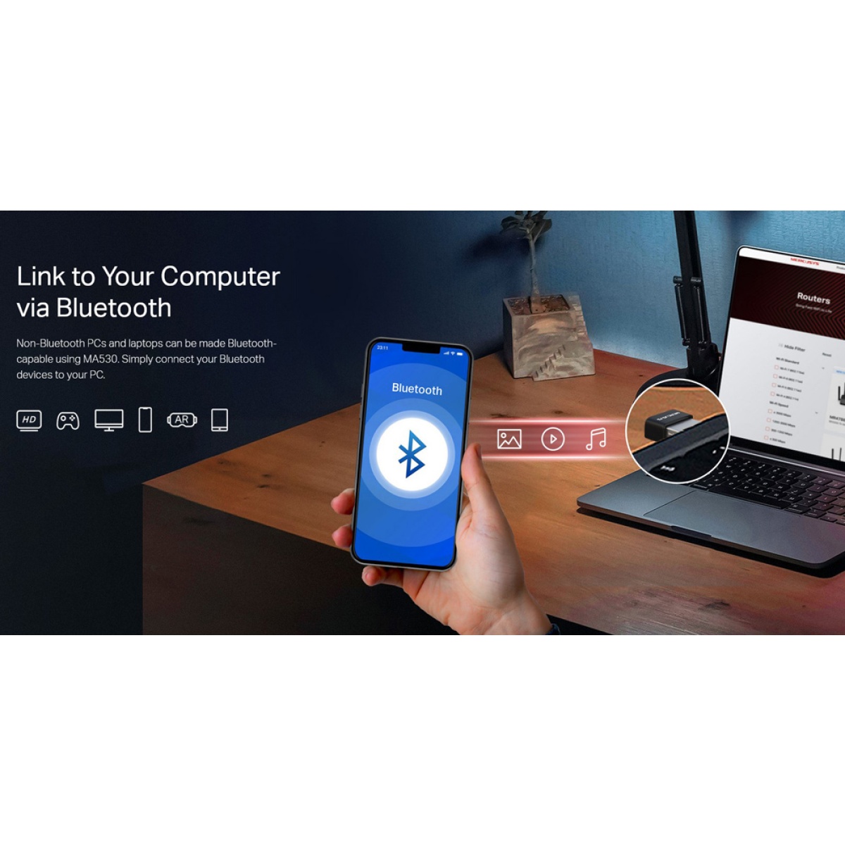 MERCUSYS Nano USB Adapter, Bluetooth 5.3 , V.1.0 - Image 2