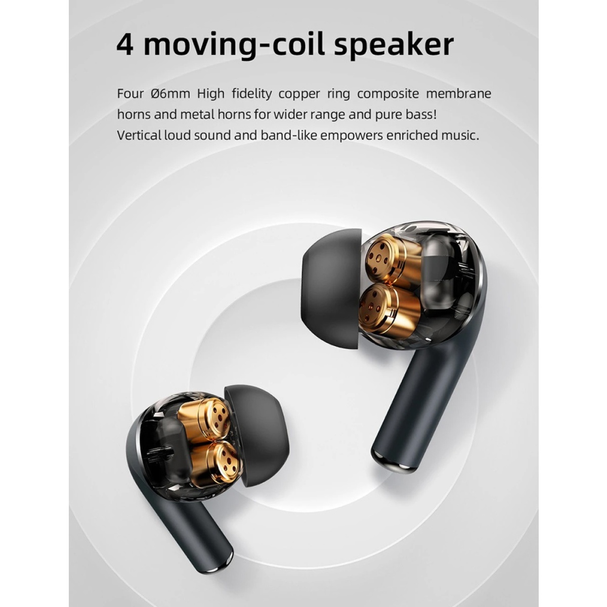 MIBRO earphones με θήκη φόρτισης M1, TWS, ENC, 25/350mAh, μπλε - Image 3