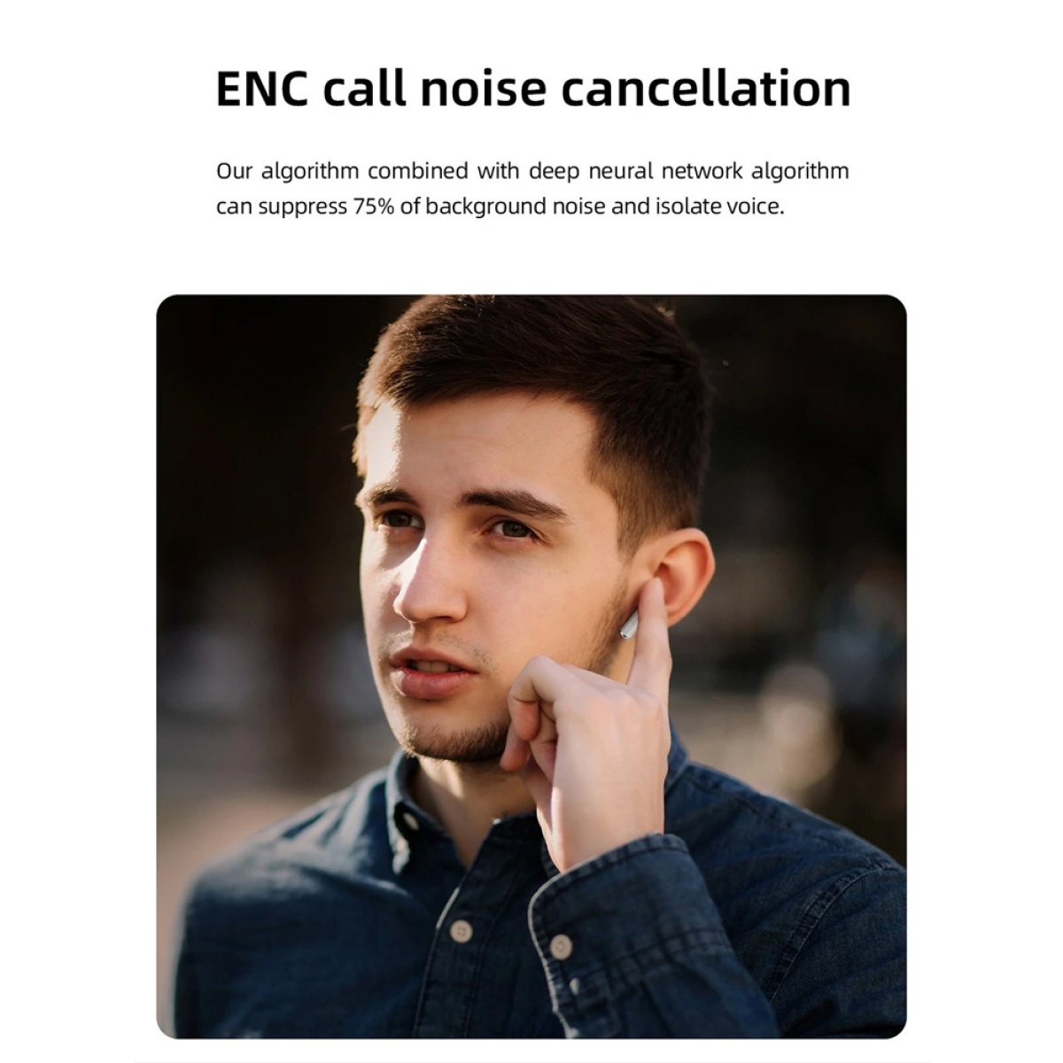 MIBRO earphones με θήκη φόρτισης M1, TWS, ENC, 25/350mAh, μπλε - Image 5