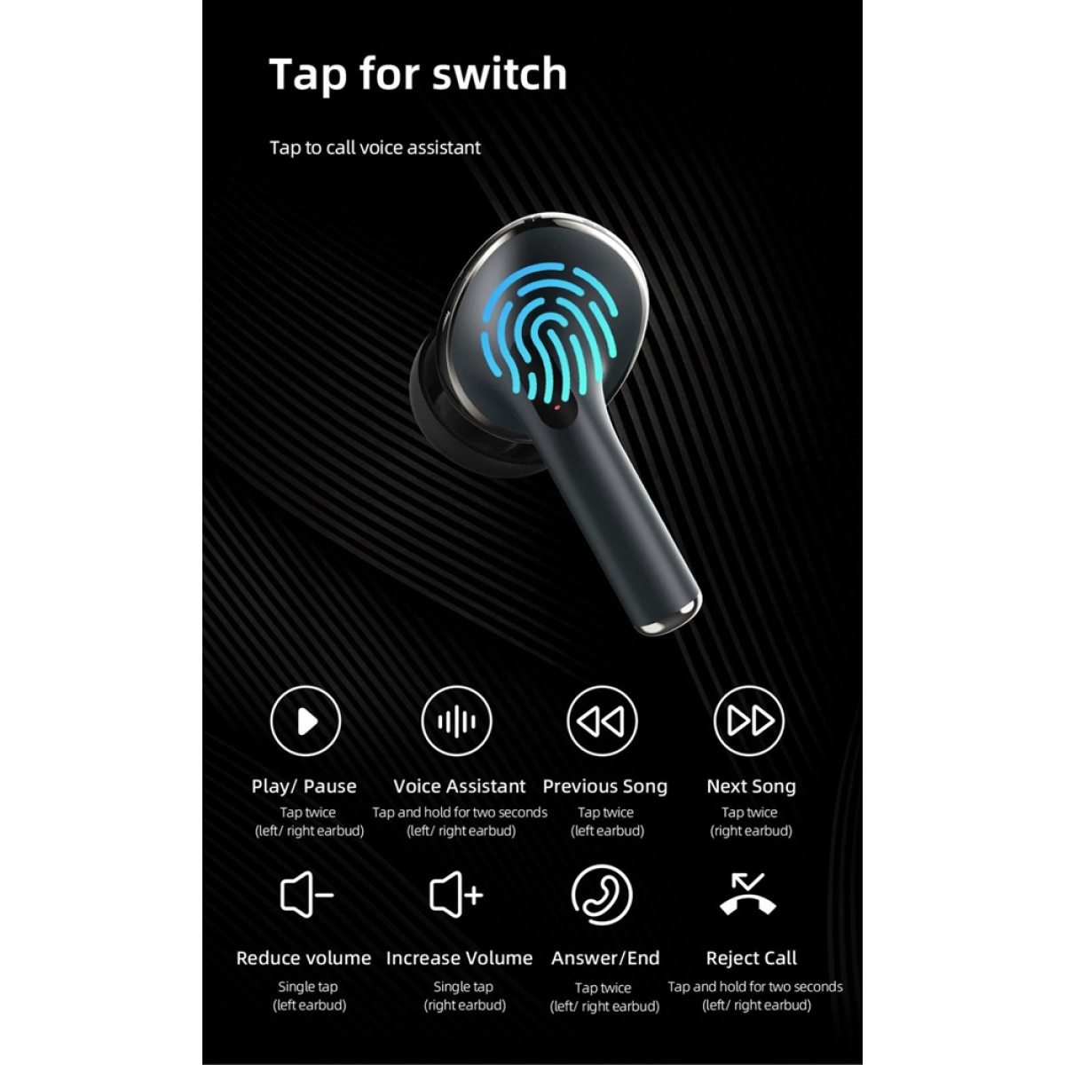 MIBRO earphones με θήκη φόρτισης M1, TWS, ENC, 25/350mAh, μπλε - Image 7