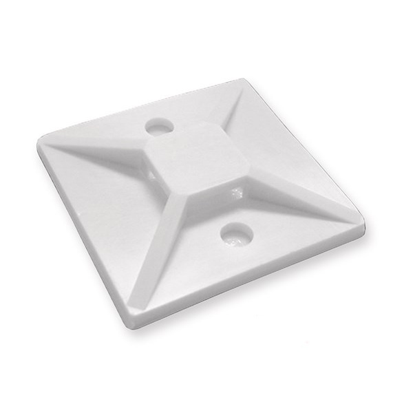 POWERTECH αυτοκόλλητη βάση δεματικών TIES-004, 30x30mm, 50τμχ, λευκό