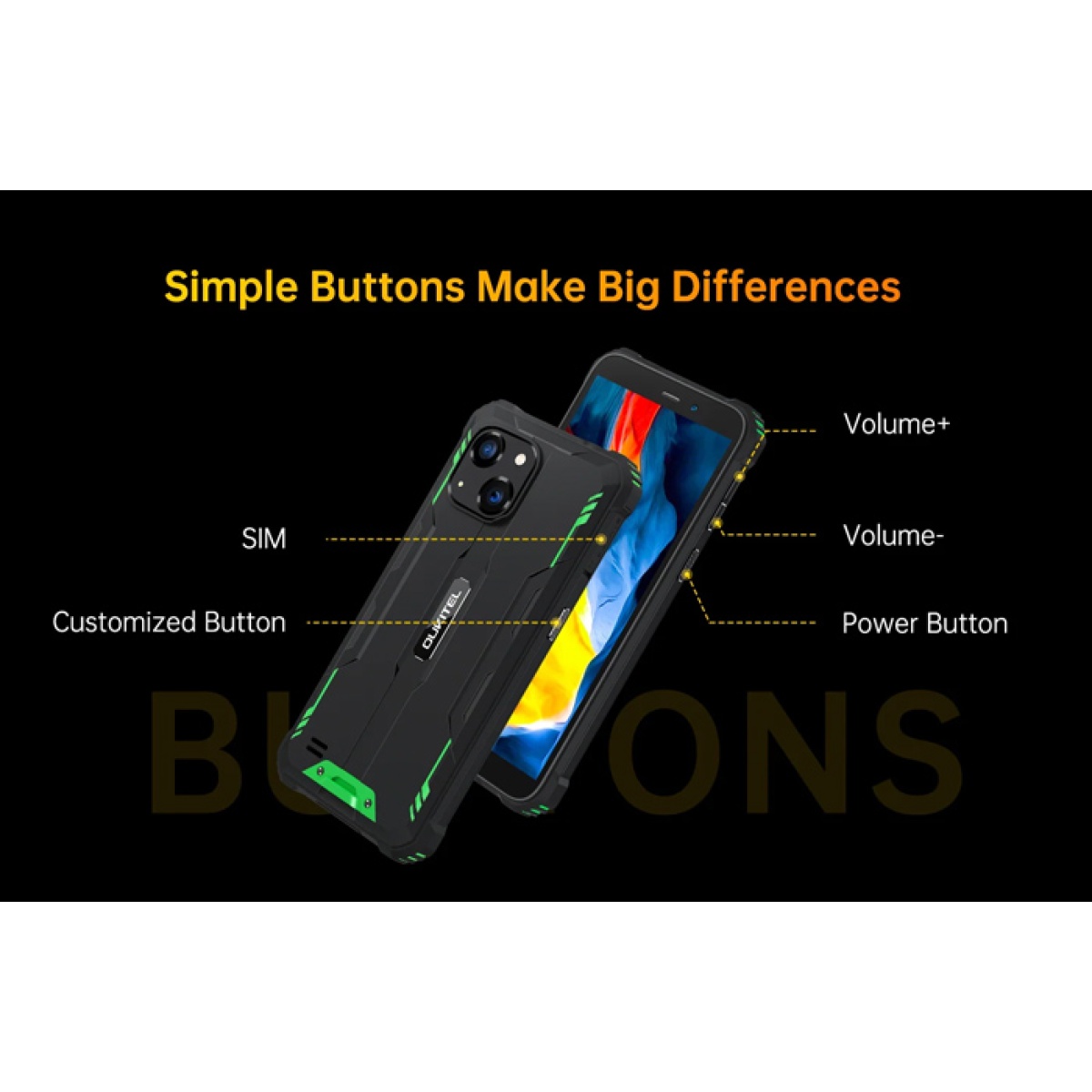 OUKITEL smartphone WP32, 6", 4/128GB, 6300mAh, IP68/IP69K, πορτοκαλί - Image 7