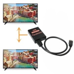 POWERTECH HDMI splitter CAB-H173, 1-in σε 2-out, 4K/30Hz, HDR/HDCP, μαύρο - Image 2