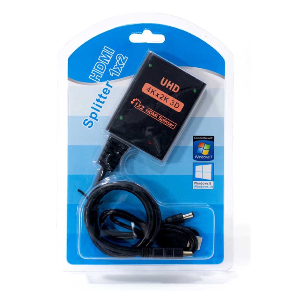 POWERTECH HDMI splitter CAB-H173, 1-in σε 2-out, 4K/30Hz, HDR/HDCP, μαύρο - Image 4