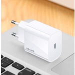 USAMS φορτιστής τοίχου US-CC118, 1x type-C, PD3.0 20W 3A, λευκός - Image 3
