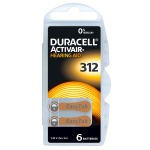 DURACELL μπαταρίες ακουστικών βαρηκοΐας Activair 312, 1.45V, 6τμχ