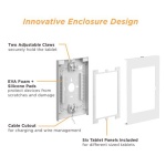 BRATECK επιτοίχια βάση tablet PAD34-01, αντικλεπτική, 9.7-11", μαύρη - Image 3