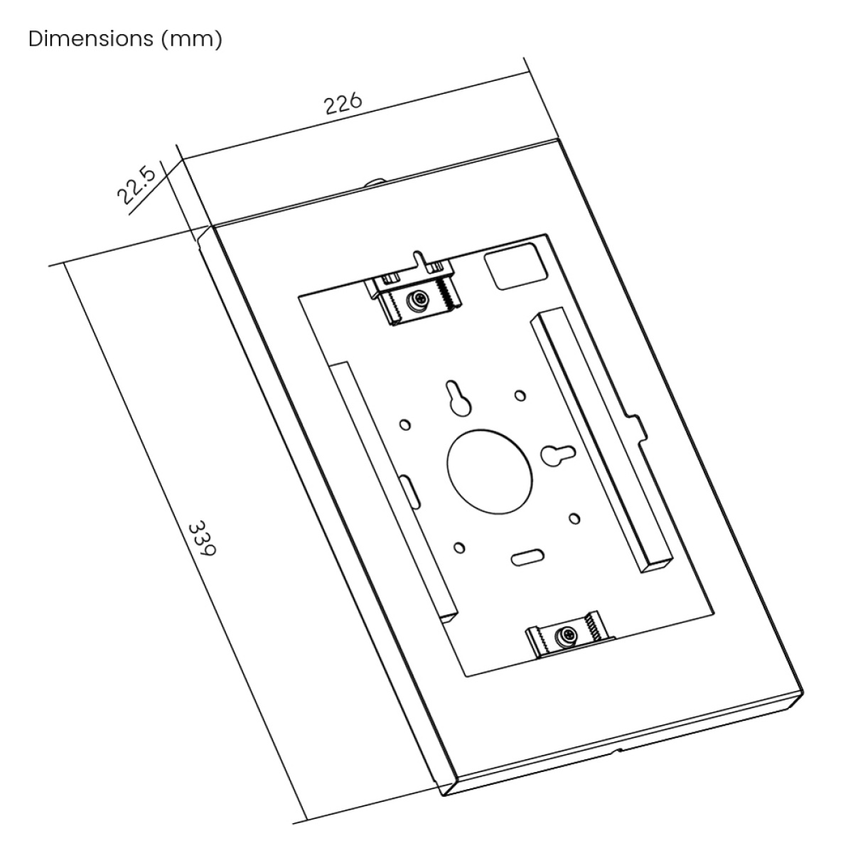 BRATECK επιτοίχια βάση tablet PAD34-01, αντικλεπτική, 9.7-11", μαύρη - Image 6