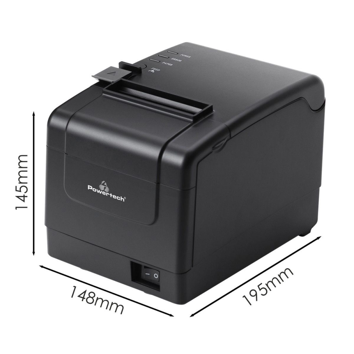 POWERTECH θερμικός εκτυπωτής αποδείξεων PT-1304, USB/LAN, μαύρος - Image 6