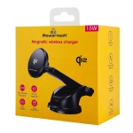 POWERTECH ασύρματος φορτιστής & βάση smartphone αυτοκινήτου PT-1492, Qi2, 15W, μαύρος - Image 5