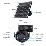 SECTEC smart ηλιακή κάμερα ST-515C-3M-5W-BK, 3MP, WiFi, SD, PTZ, IP65 - Image 4