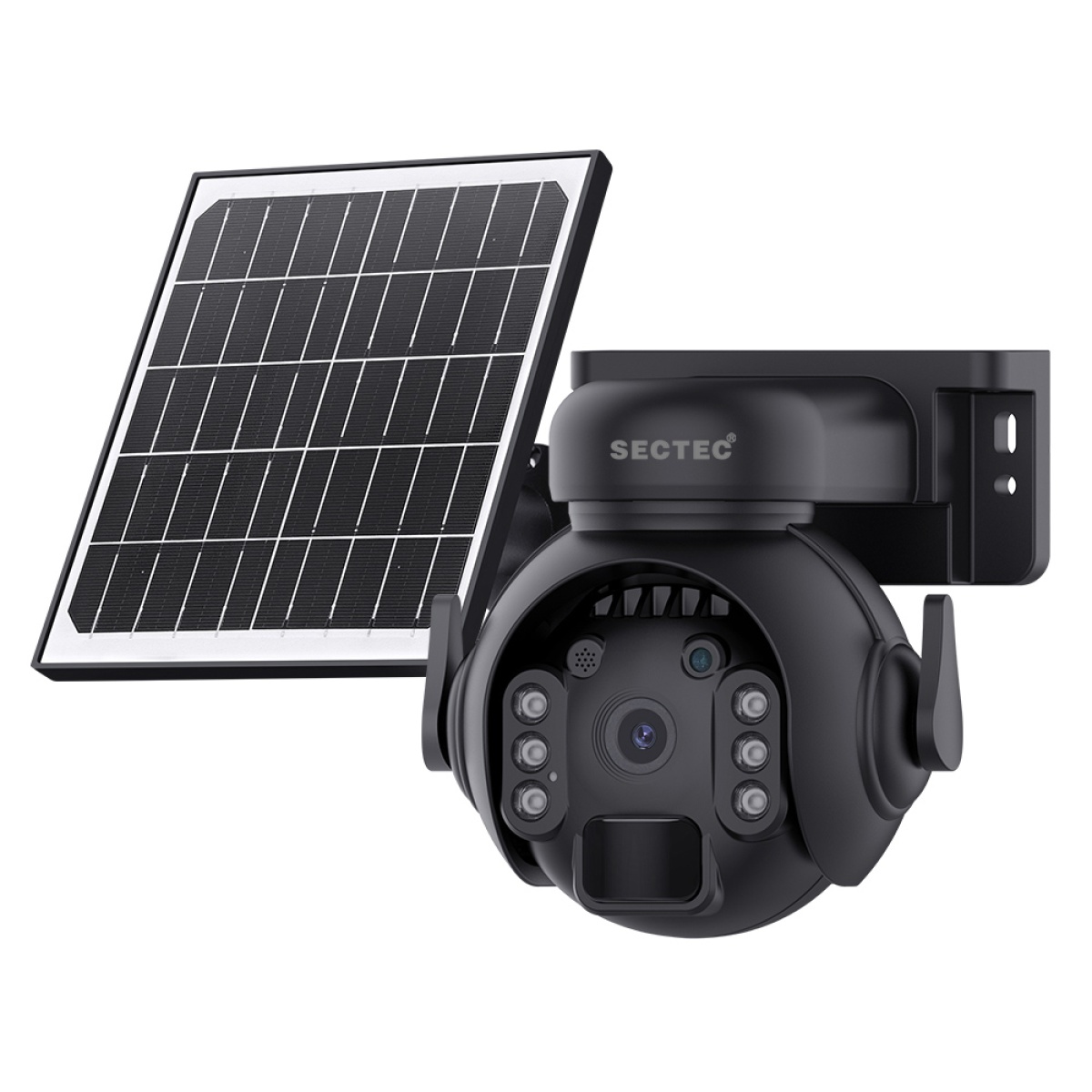 SECTEC smart ηλιακή κάμερα ST-515C-3M-5W-BK, 3MP, WiFi, SD, PTZ, IP65 - Image 1