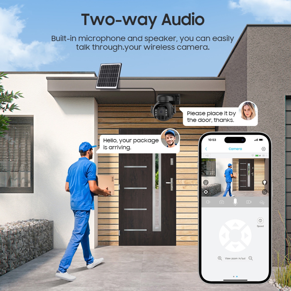 SECTEC smart ηλιακή κάμερα ST-515C-3M-5W-BK, 3MP, WiFi, SD, PTZ, IP65 - Image 9