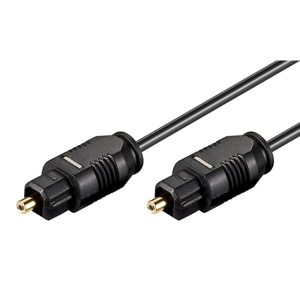 GOOBAY καλώδιο ήχου Toslink 51219, gold plated, 2.2mm, 5m, μαύρο