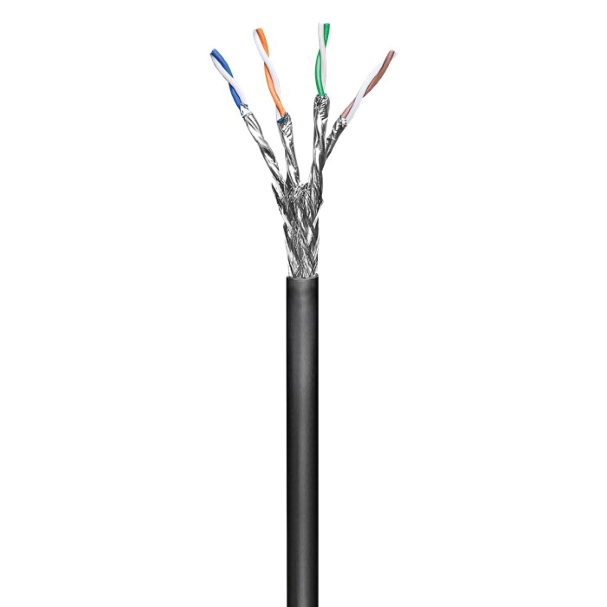 GOOBAY καλώδιο δικτύου 57197, CAT 6 S/FTP, CCA, έως 40m, 100m, μαύρο - Image 3