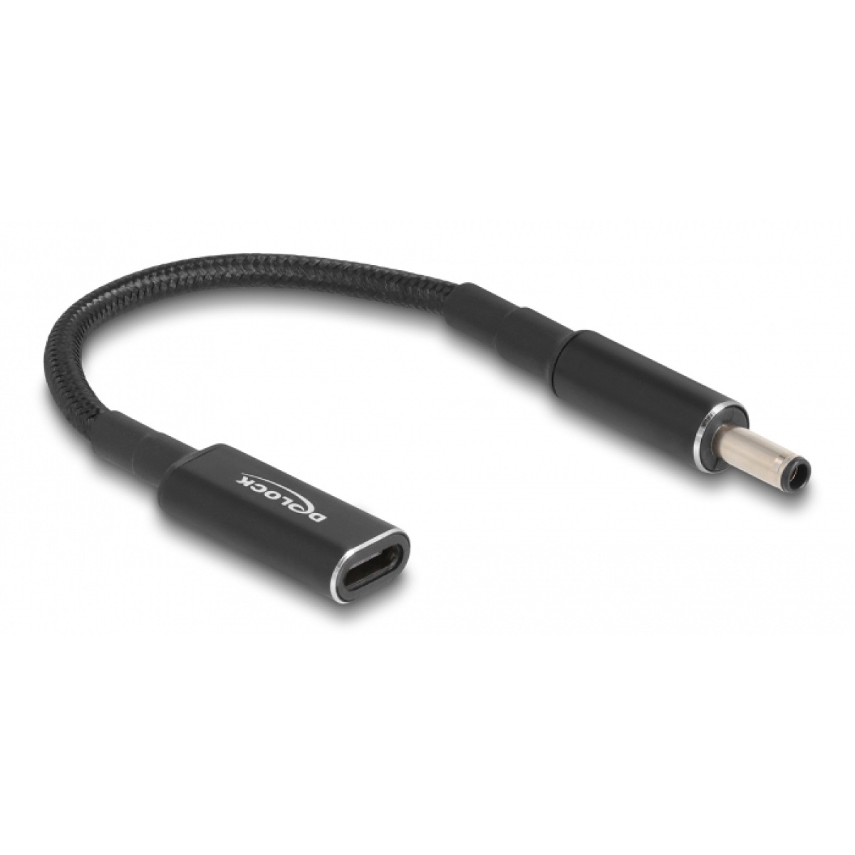 DELOCK καλώδιο τροφοδοσίας 60036, USB-C σε Dell 4.5x3.0mm, 15cm, μαύρο - Image 1