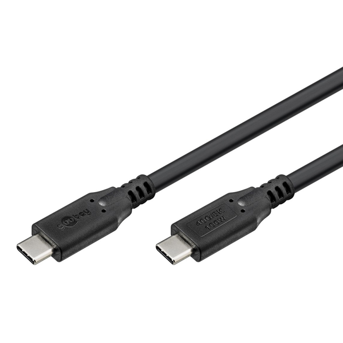 74193 GOOBAY καλώδιο USB-C 74193, USB4, 100W, 40Gbps, 8K/60Hz, 2m, μαύρο - Image 1
