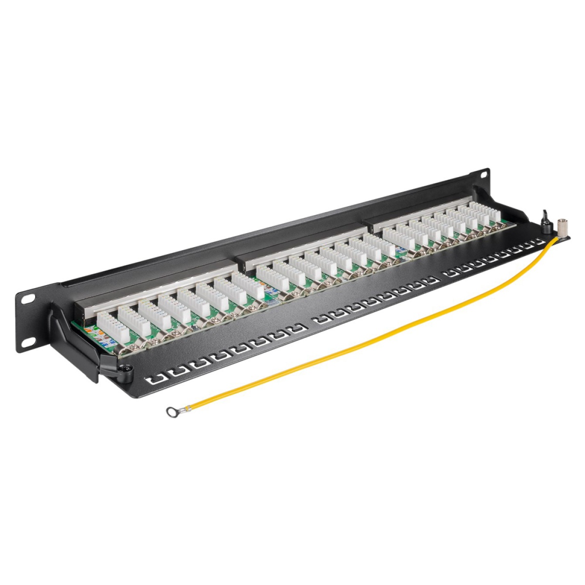 GOOBAY patch panel 90854, 19"/1U, 24x ports, CAT 6a STP, μαύρo - Image 3
