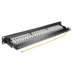 GOOBAY patch panel 90854, 19"/1U, 24x ports, CAT 6a STP, μαύρo - Image 3