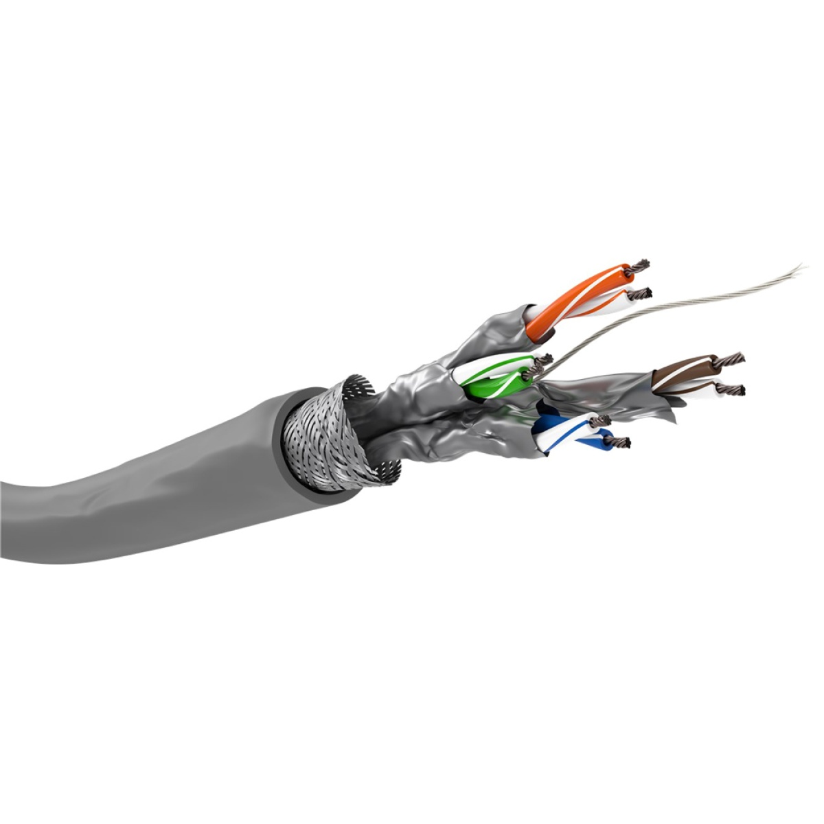 93954 GOOBAY καλώδιο δικτύου 93954, CAT 6 S/FTP (PiMF), CCA, 100m, γκρι - Image 1