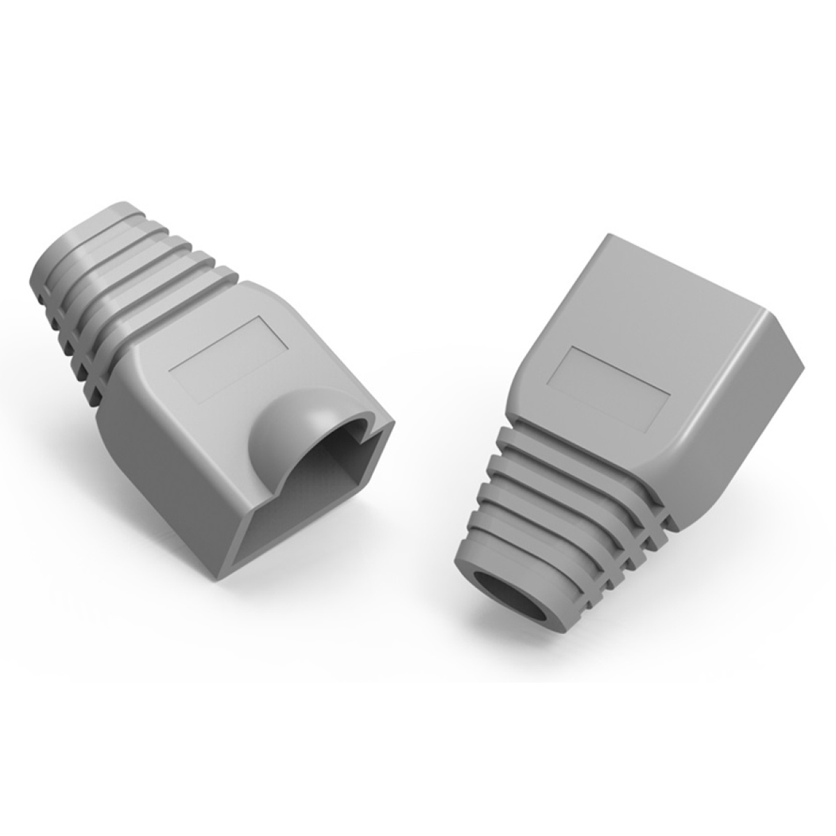 POWERTECH κάλυμμα για βύσμα δικτύου RJ45 CAB-N091, γκρι, 10τμχ - Image 1