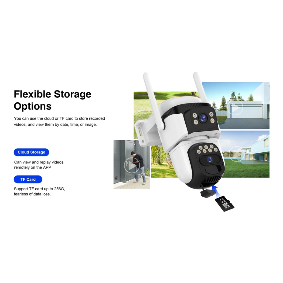 VSTARCAM smart ηλιακή κάμερα CB621DR, dual lens, 3MP, WiFi, SD, PTZ, IP66 - Image 11