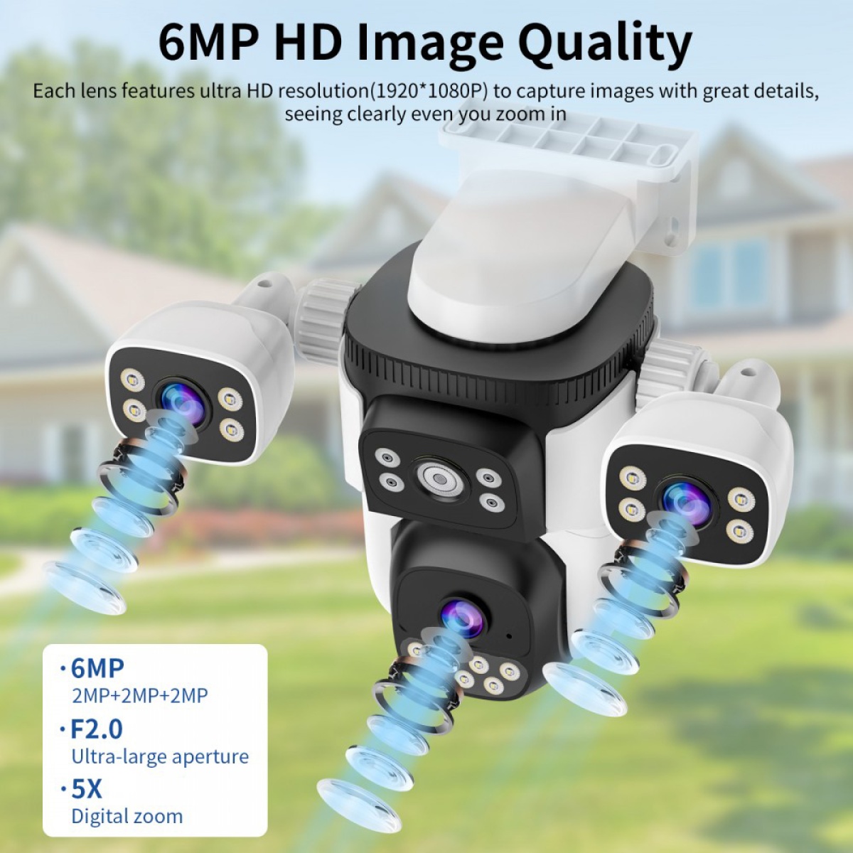 VSTARCAM smart κάμερα CS621SR, triple lens, 2MP, WiFi, SD, PTZ, IP66 - Image 4