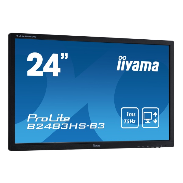 IIYAMA used οθόνη B2483HS LED, 24" 1920x1080, VGA/HDMI/DVI, χωρίς βάση, Grade A