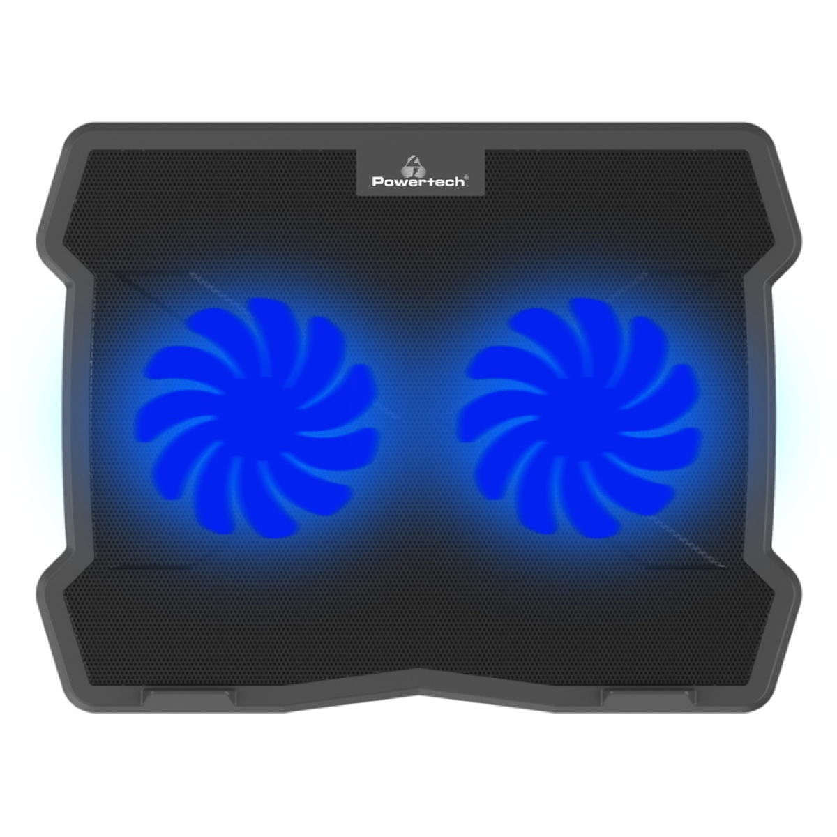 POWERTECH Βάση & ψύξη laptop PT-930, έως 15.6", 2x 125mm fan, LED, μαύρο - Image 3