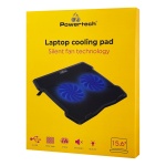 POWERTECH Βάση & ψύξη laptop PT-930, έως 15.6", 2x 125mm fan, LED, μαύρο - Image 5