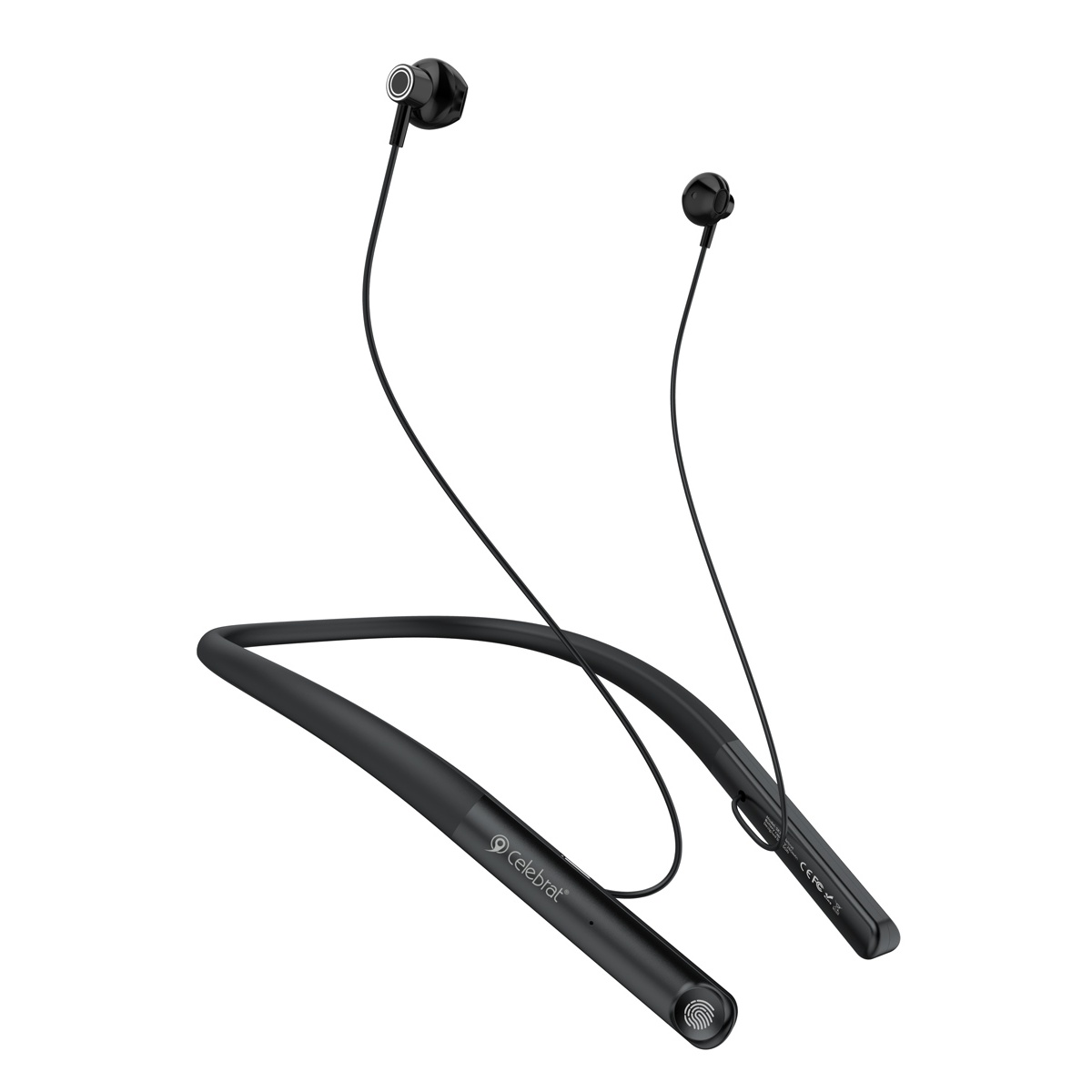 SE2-BK CELEBRAT earphones SE2 με μαγνήτη, Bluetooth, 14mm, 280mAh, μαύρα - Image 1