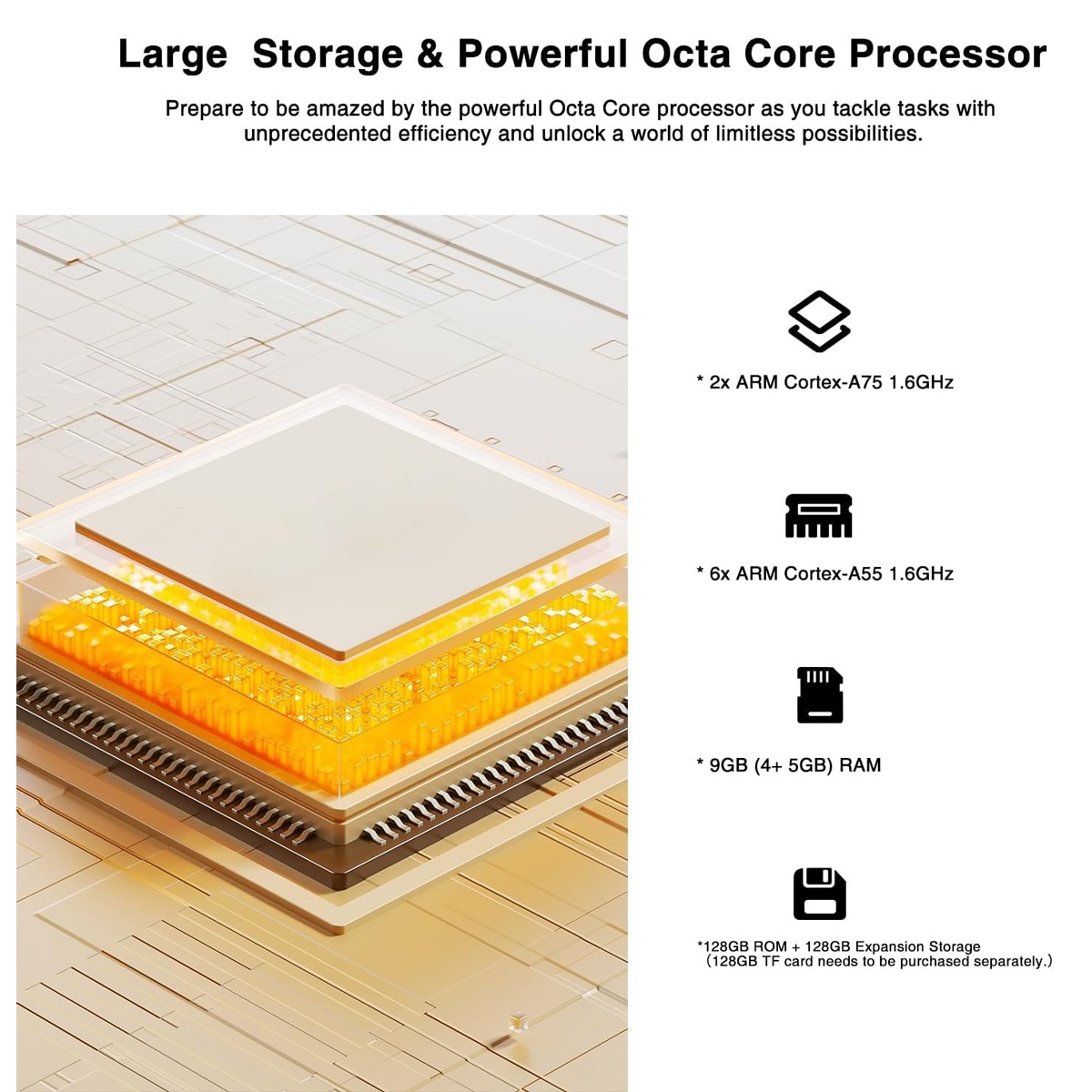 DOOGEE tablet T20 Mini Kids, 8.4", 4/128GB, 4G, Android 13, 5060mAh, κίτρινο - Image 4