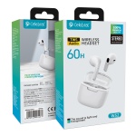 CELEBRAT earphones με θήκη φόρτισης W52, True Wireless, Φ13mm, λευκά - Image 4