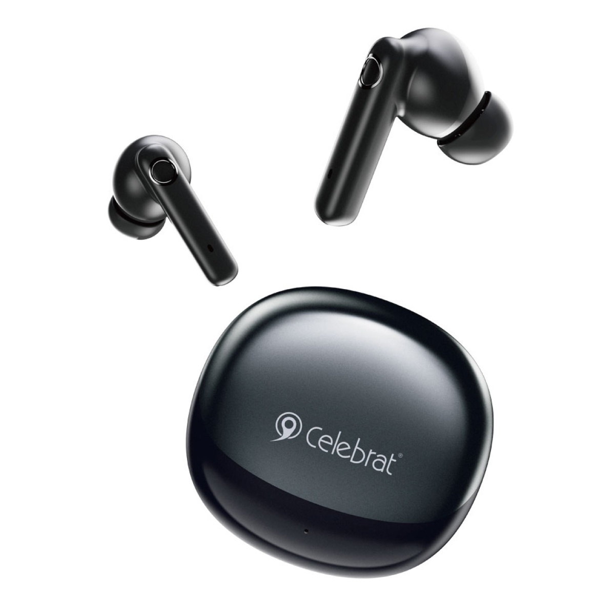 CELEBRAT earphones με θήκη φόρτισης W71, True Wireless, 10mm, 30/200mAh, μαύρα - Image 1