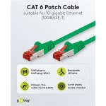 GOOBAY καλώδιο δικτύου 68288, CAT 6 S/FTP, copper, 250MHz, 0.50m, πράσινο - Image 2