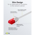 GOOBAY καλώδιο δικτύου 71546, CAT 6 U/UTP, slim, copper, 250MHz, 0.25m, γκρι - Image 3