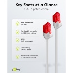 GOOBAY καλώδιο δικτύου 71546, CAT 6 U/UTP, slim, copper, 250MHz, 0.25m, γκρι - Image 5