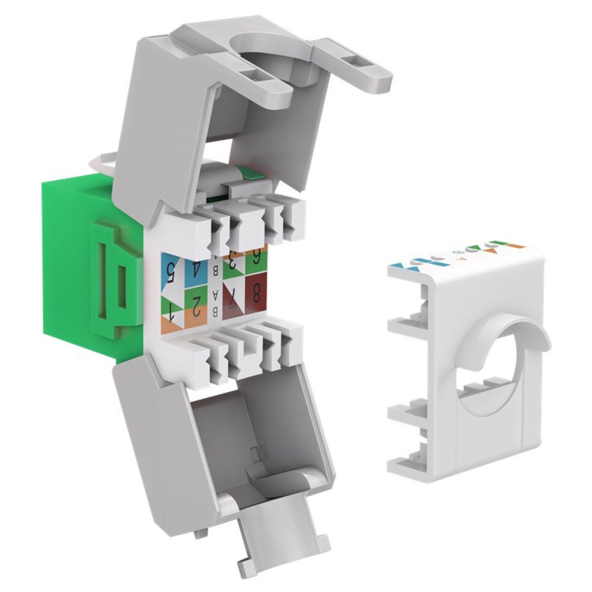 GOOBAY Keystone module RJ45 CAT 6A 90687, UTP, πράσινο - Image 2