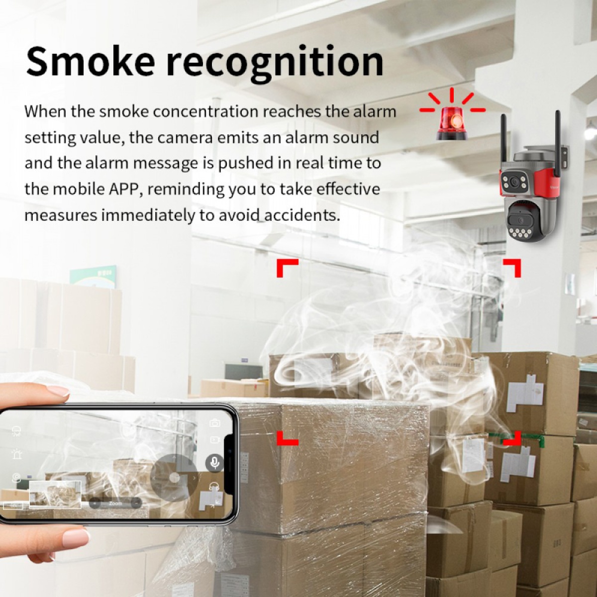 VSTARCAM smart κάμερα AF621DR, dual lens, αναγνώριση φωτιάς & καπνού, 2MP, WiFi, SD, PTZ, IP66 - Image 7